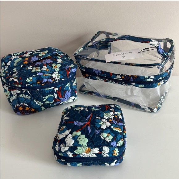 Vera Bradley Handbags - 3 piece Vera Bradley Cosmetic Set Floral Bursts